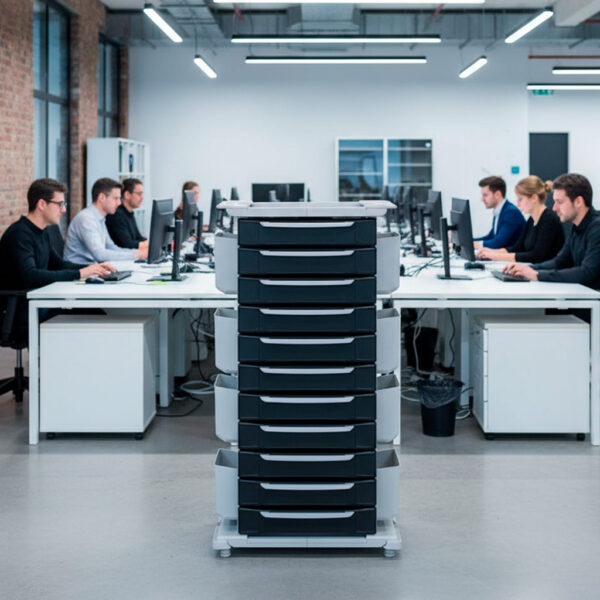 Gaveteiro Armário Organizador Escritório com 12 Gavetas e 6 Caixas – MAD.U ONE 740 (74 cm) - Imagem 5