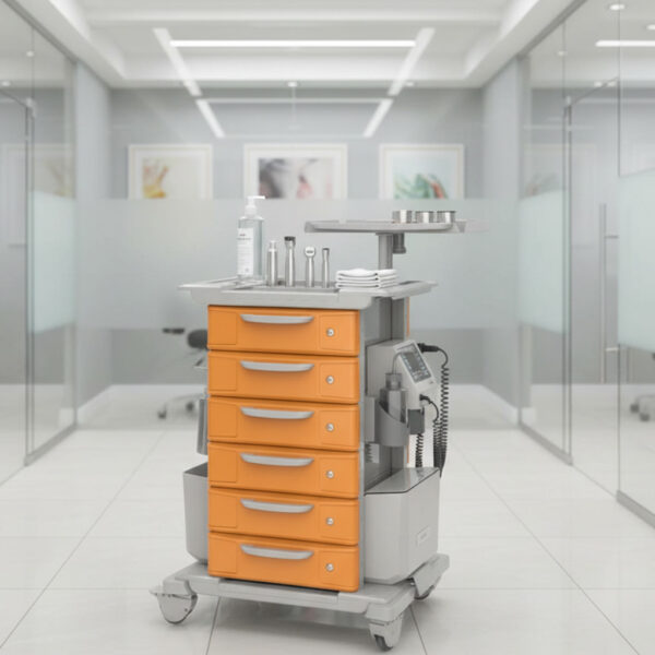 Carrinho Beira Leito Hospitalar com 6 Gavetas e Acessórios – MAD.U ONE 560 (56 cm) - Imagem 2
