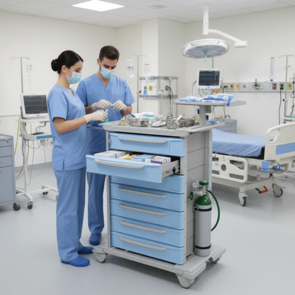 Carrinho de Emergência Hospitalar com 7 Gavetas e Acessórios – MAD.U ONE 740 (74 cm) - Imagem 2